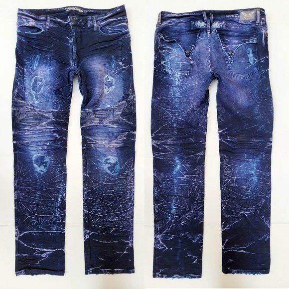 New Men's ROBIN'S JEAN sz 38 Motard Slim Straight Jeans